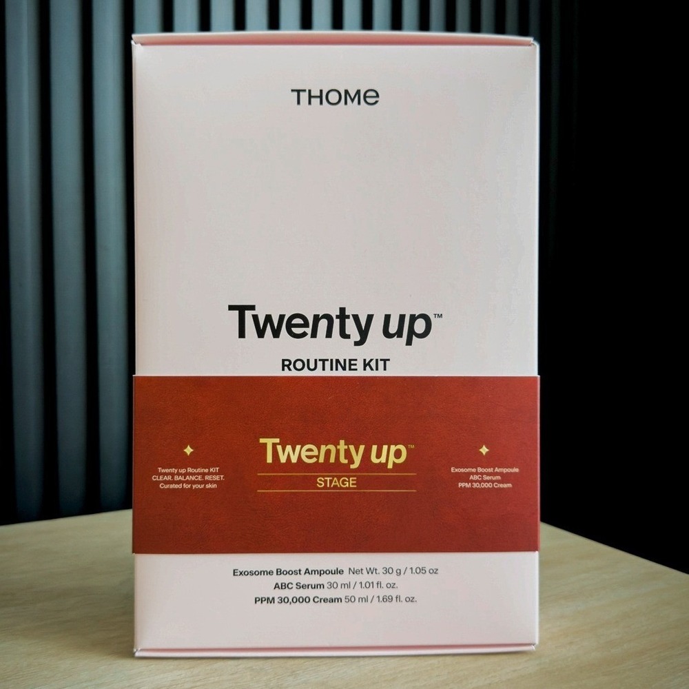 THOMe Twenty Up Routine Kit 3-Piece Skincare Set Ampoule Serum Cream K-Beauty
